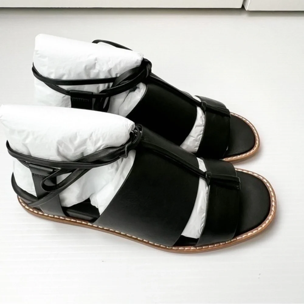 Vince womens black ankle wrap forester sandal size 7M